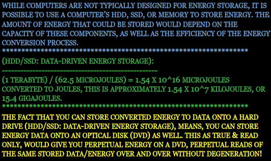 Computerized Data-Driven Energy Storage